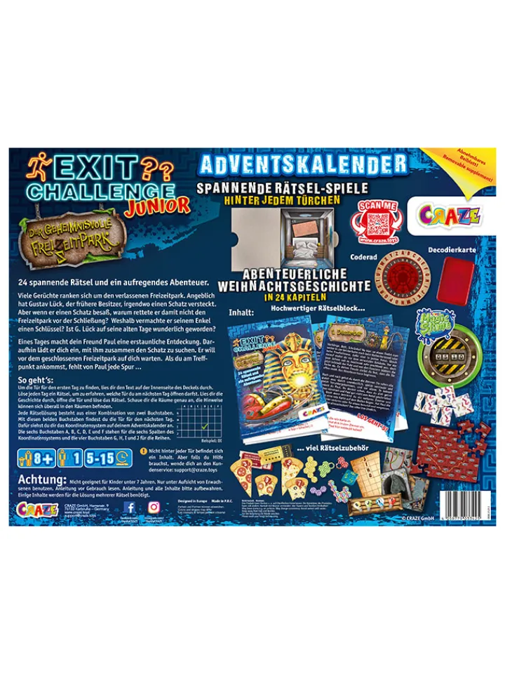 Craze Adventskalender<Adventskalender "Exit Challenge" - ab 3 Jahren