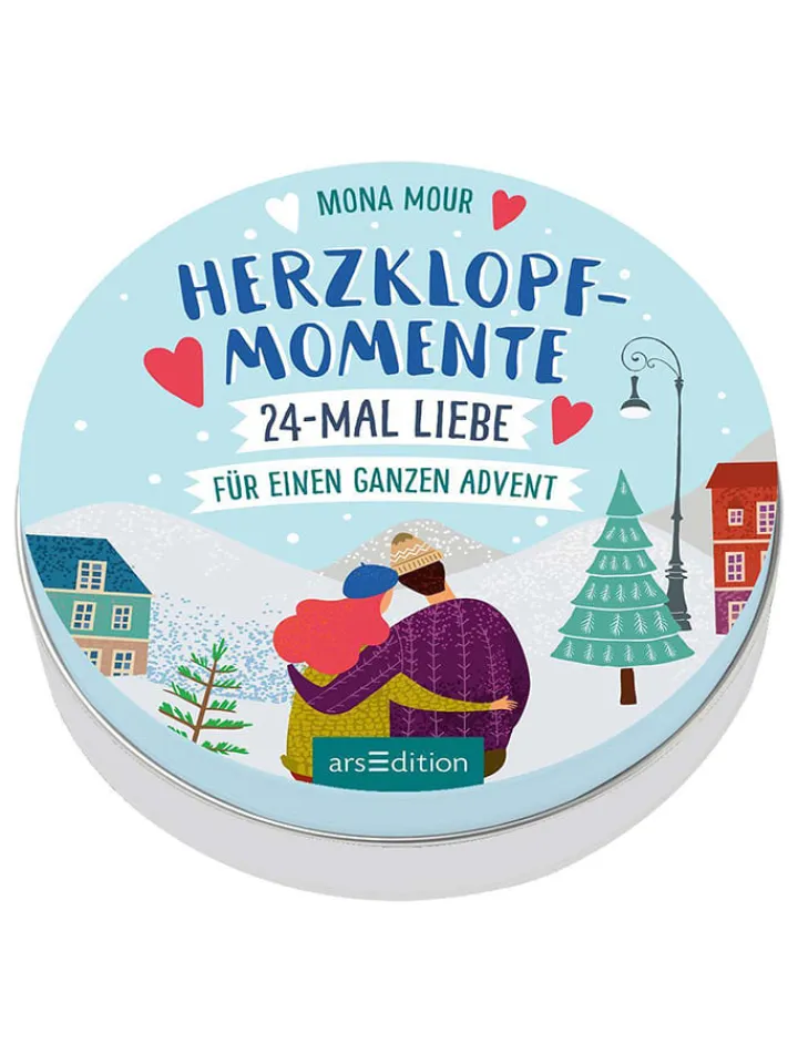 ars edition Adventskalender<Adventskalender in der Dose "Herzklopfmomente"
