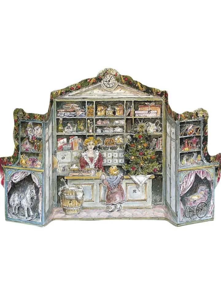 Korsch Adventskalender<Adventskalender "Kaufladen" | Faltkalender zum Aufstellen
