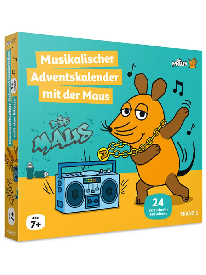 FRANZIS Adventskalender<Adventskalender "Musikalischer Adventskalender mit der Maus" - ab 7 Jahren