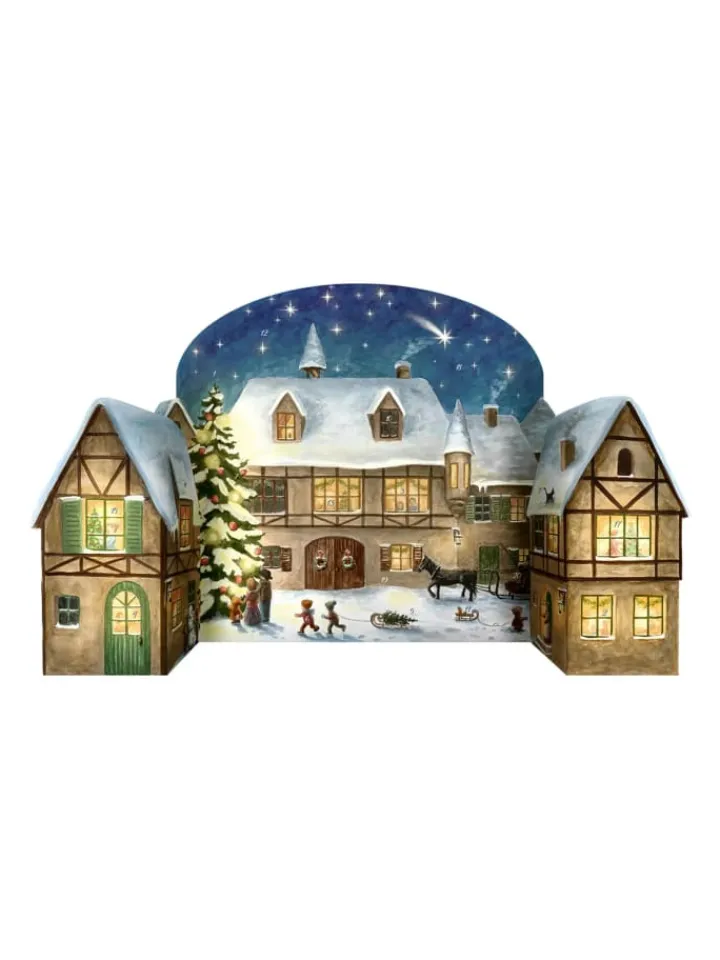 Korsch Adventskalender<Adventskalender "Weihnachtsabend im Dorf"