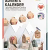 folia PAPER Kreativbedarf & Do-It-Yourself<Adventskalender-Bastelset "Village in the snow" in Hellbraun