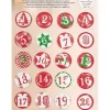 folia PAPER Adventskalender<Adventskalender-Buttons in Rot/ Grün - 24 Stück