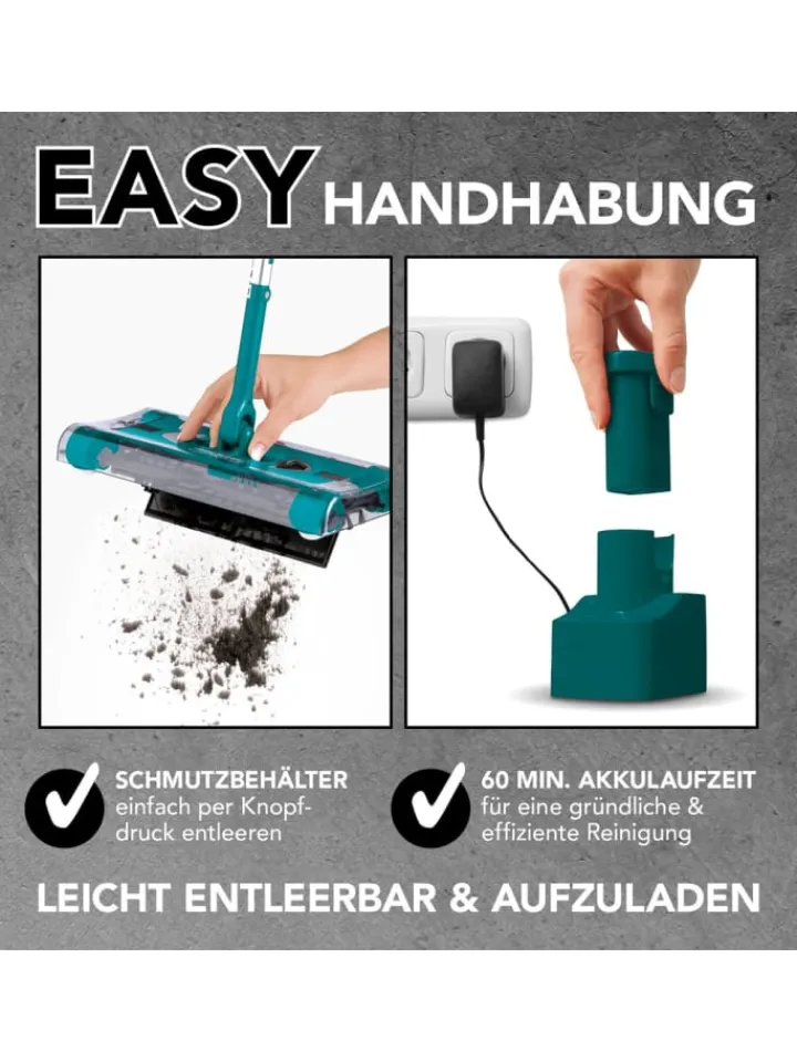 Swivel Sweeper Staubsauger<Akku-Besen G2 - kabellos und wiederaufladbar - smaragd