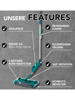 Swivel Sweeper Staubsauger<Akku-Besen G2 - kabellos und wiederaufladbar - smaragd