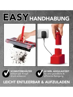 Swivel Sweeper Staubsauger<Akku-Besen G2 - kabellos und wiederaufladbar - rot