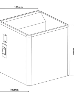 näve Wandleuchten<Akku-LED-Wandleuchte "Cube" in Schwarz - (B)10 x (H)8 x (T)10 cm