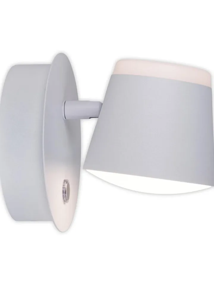 näve Wandleuchten<Akku-LED-Wandleuchte "Tondo" in Weiß - (B)14,5 cm