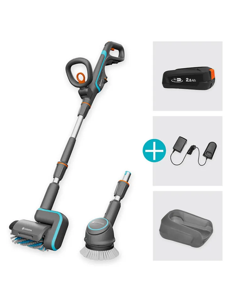 Gardena Gartendekoration<Akku-Multi-Reiniger "Aqua Brush Universal 04" in Grau