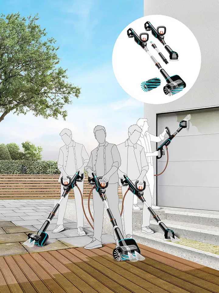 Gardena Gartendekoration<Akku-Multi-Reiniger "Aqua Brush Universal 04" in Grau