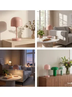 home24 Tischleuchten<Akku-Tischleuchte BREV in Rosa