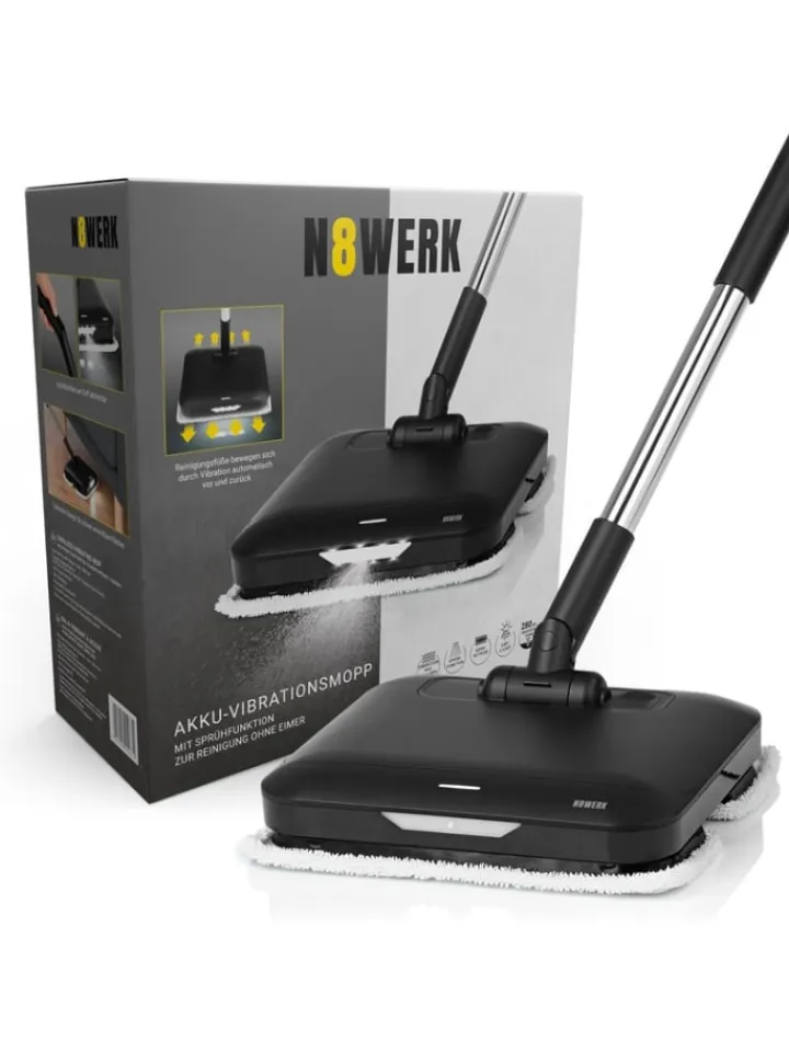 MAXXMEE Staubsauger<Akku-Vibrationsmopp Midnight Black Edition