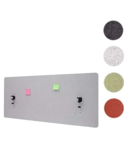 MCW Paravents<Akustik-Tischtrennwand G75, 60x140cm grau