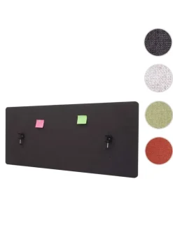 MCW Paravents<Akustik-Tischtrennwand G75, 60x140cm braun-grau