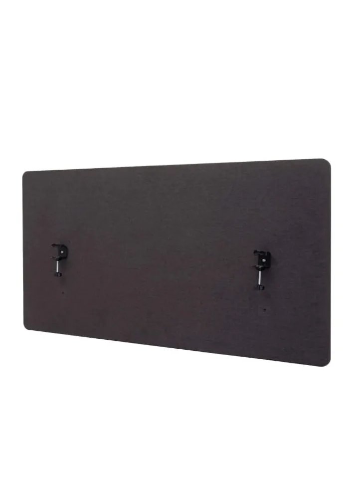 MCW Paravents<Akustik-Tischtrennwand G75, 60x120cm braun-grau