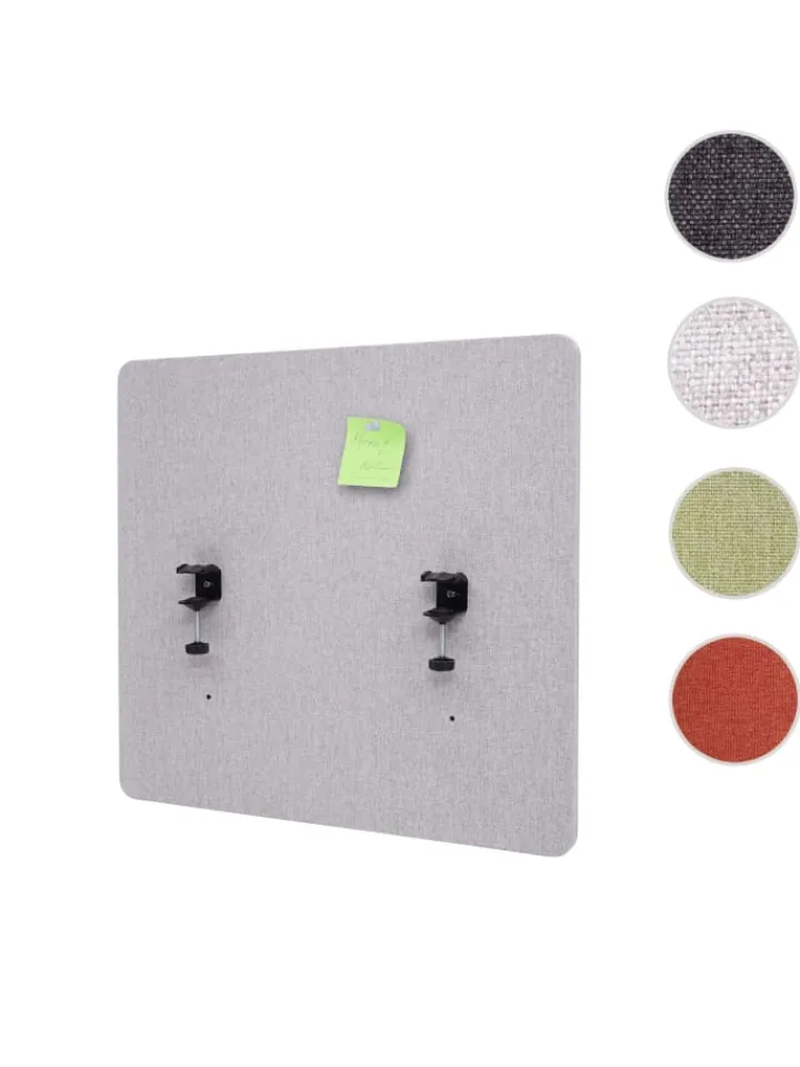 MCW Paravents<Akustik-Tischtrennwand G75, 60x65cm grau