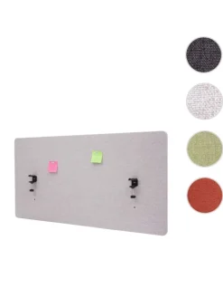 MCW Paravents<Akustik-Tischtrennwand G75, 60x120cm grau