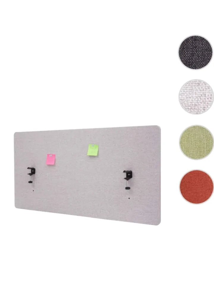 MCW Paravents<Akustik-Tischtrennwand G75, 60x120cm grau