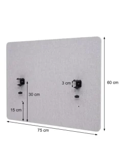 MCW Paravents<Akustik-Tischtrennwand G75, 60x75cm grün