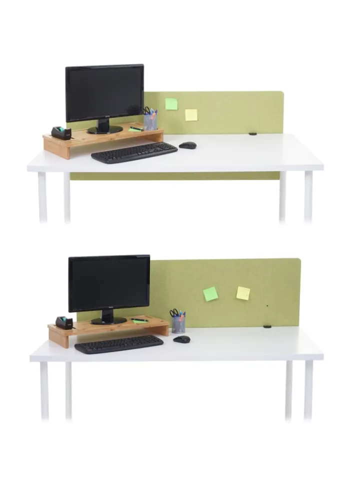 MCW Paravents<Akustik-Tischtrennwand G75, 60x140cm grün