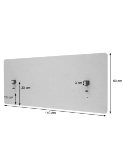 MCW Paravents<Akustik-Tischtrennwand G75, 60x140cm grün