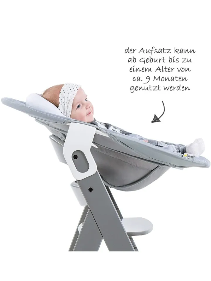 Hauck Babymöbel<Alpha Plus Grey Newborn Set - 4-tlg. Hochstuhl in grau