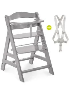 Hauck Babymöbel<Alpha Plus Grey Newborn Set - 4-tlg. Hochstuhl in grau