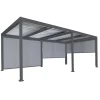 MCW Gartenmöbel<Alu Pergola L41 mit 3x Seitenwand, Anthrazit