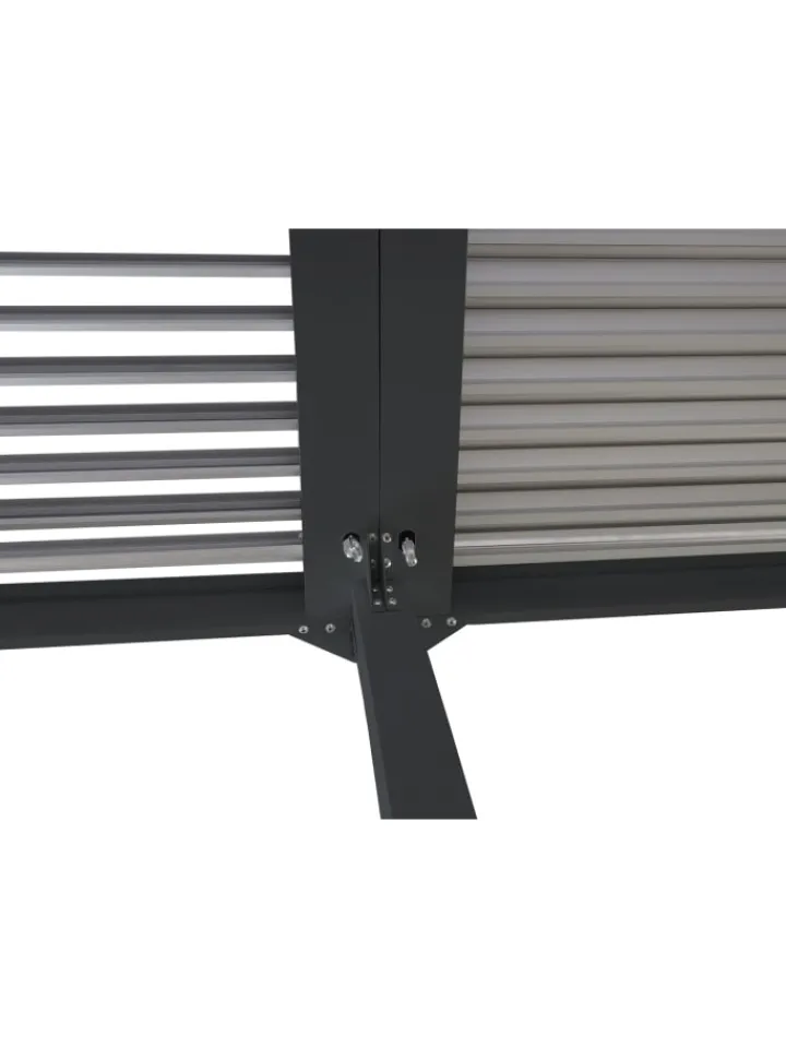 MCW Gartenmöbel<Alu Pergola L41 mit 3x Seitenwand, Anthrazit