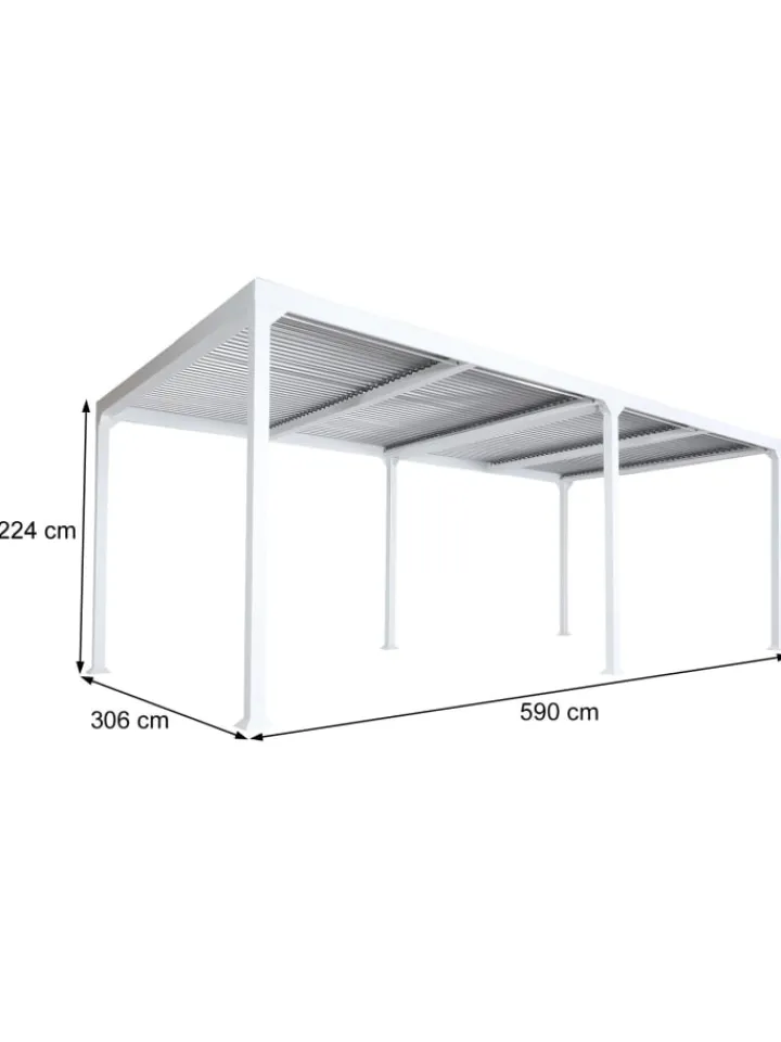 MCW Gartenmöbel<Alu Pergola L41, stabiles Gestell, Weiß
