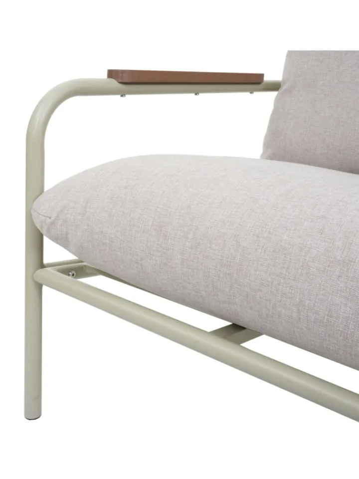 MCW Möbel-Sets<Aluminium-Gartengarnitur O11, Hellgrün Polster beige