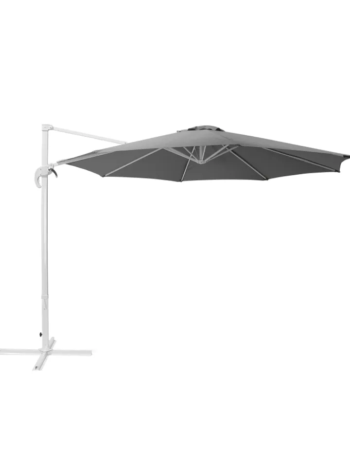 Beliani Gartenmöbel<Ampelschirm SAVONA in Grau/Weiß - (W) 300 x (H) 240 x (L) 300 cm
