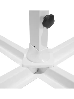 Beliani Gartenmöbel<Ampelschirm SAVONA in Grau/Weiß - (W) 300 x (H) 240 x (L) 300 cm