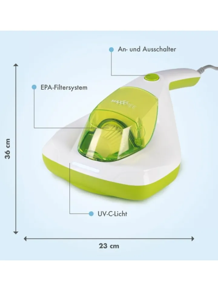MAXXMEE Staubsauger<Anti Milbensauger mit UV C Licht HEPA Milben Handstaubsauger