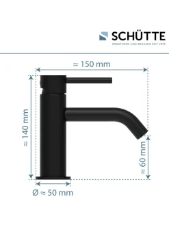 Franz Joseph Schütte Badarmaturen<ARAGON Standventil, Schwarz matt
