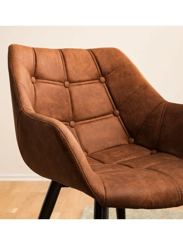 home24 Sitzmöbel<Armlehnenstuhl Lamppi II in Cognac