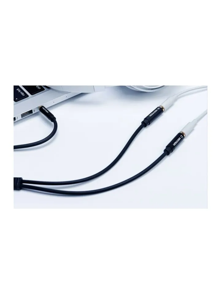 Wisam® Tablets, Konsolen & Elektronisches Spielzeug<Audio-Kabel - Audio 3,5mm Stecker auf 2x 3,5mm Buchse 0,3m (schwarz)