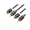 Wisam® Tablets, Konsolen & Elektronisches Spielzeug<Audiokabel 2xCinch-Stecker auf 2xCinch-Stecker 2m (schwarz)