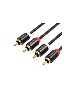 Wisam® Tablets, Konsolen & Elektronisches Spielzeug<Audiokabel 2xCinch-Stecker auf 2xCinch-Stecker 2m (schwarz)