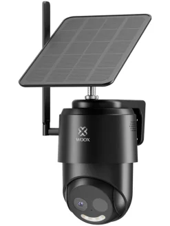 Woox Foto & Video<Außen-Überwachungskamera " R4250" mit Solarpanel in Schwarz