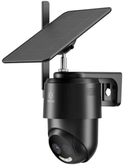 Woox Foto & Video<Außen-Überwachungskamera " R4250" mit Solarpanel in Schwarz