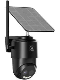 Woox Foto & Video<Außen-Überwachungskamera " R4250" mit Solarpanel in Schwarz