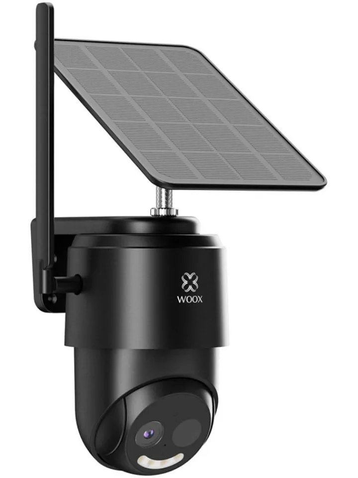 Woox Foto & Video<Außen-Überwachungskamera " R4250" mit Solarpanel in Schwarz
