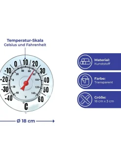 Wenko Klima & Haushalt<Außenthermometer - Ø 18 cm