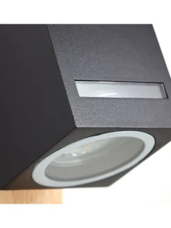 Brilliant Außenbeleuchtung|Außenleuchten<Außenwandstrahler "Galeni" in Hellbraun/ Anthrazit - (H)45,5 cm