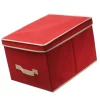 MARELIDA Weihnachtsschmuck<Aufbewahrungsbox für 24 Christbaumkugeln in rot