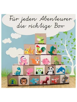 Lifeney Kisten & Körbe<Aufbewahrungsbox "Leopard" in Beige/ Orange - (B)33 x (H)33 x (T)33 cm