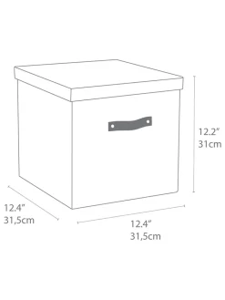 BigsoBox Kisten & Körbe<Aufbewahrungsbox "Logan" in Grau - (B)31,5 x (H)31 x (T)31,5