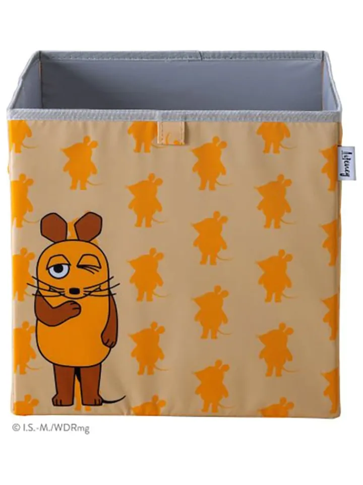 Lifeney Kisten & Körbe<Aufbewahrungsbox "Maus" in Orange - (B)30 x (H)30 x (T)30 cm