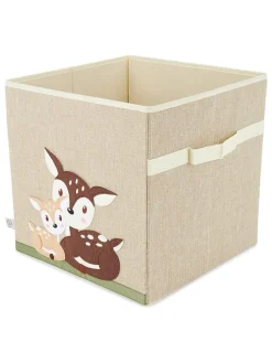 Bieco Spielwaren Kisten & Körbe<Aufbewahrungsbox "Rehe" in Beige - (B)33 x (H)33 x (T)33 cm